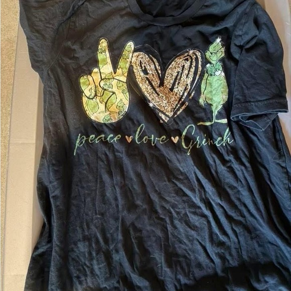 Tops - Peace Love Grinch Black women Shirt